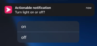 Actionable Notification